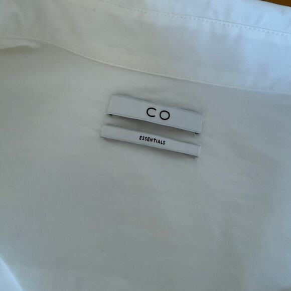 CO Essentials White Button Down Shirt Size Medium - Picture 5 of 6